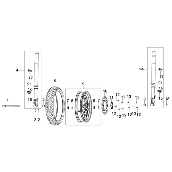 FRONT WHEEL ASSEMBLY