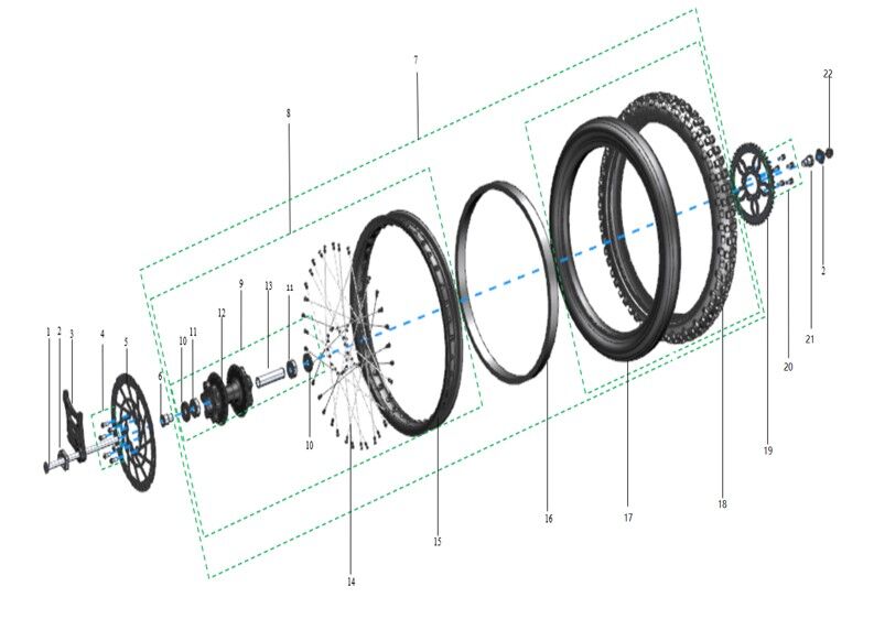 REAR WHEEL ASSEMBLY