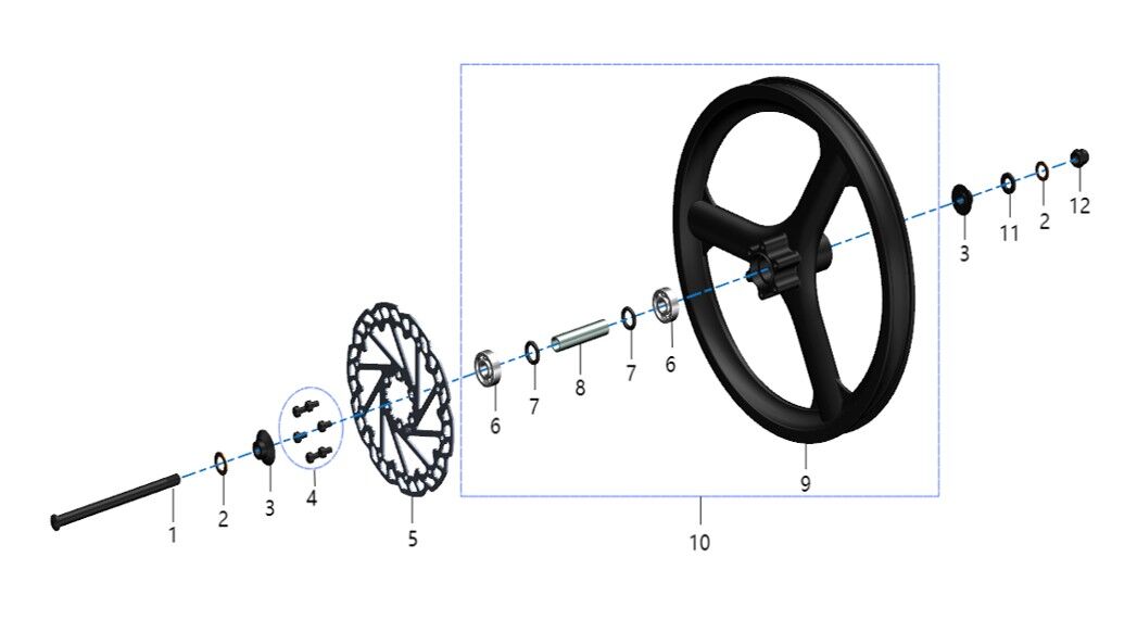FRONT WHEEL ASSEMBLY