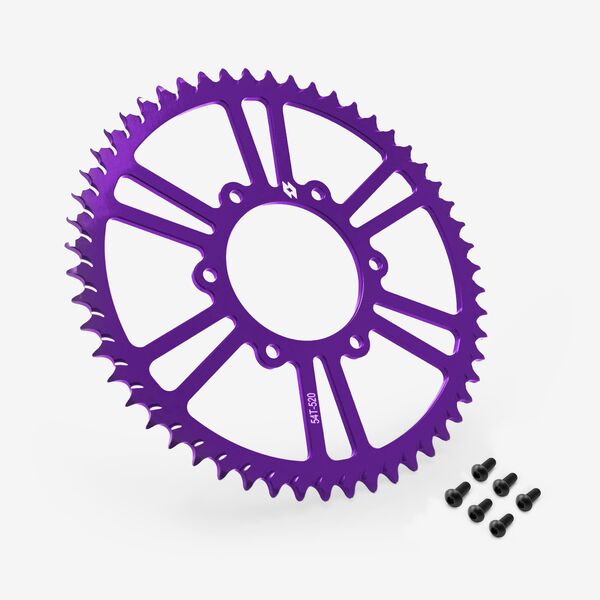 Full-E Charged Rear Sprocket 520-54T for Komodo Purple