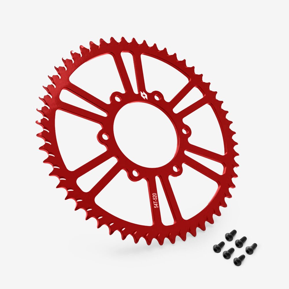 Full-E Charged Rear Sprocket 520-54T for Komodo Red