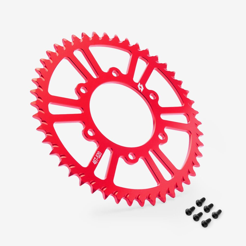 Full-E Charged Rear Sprocket 520-46T for Komodo Red